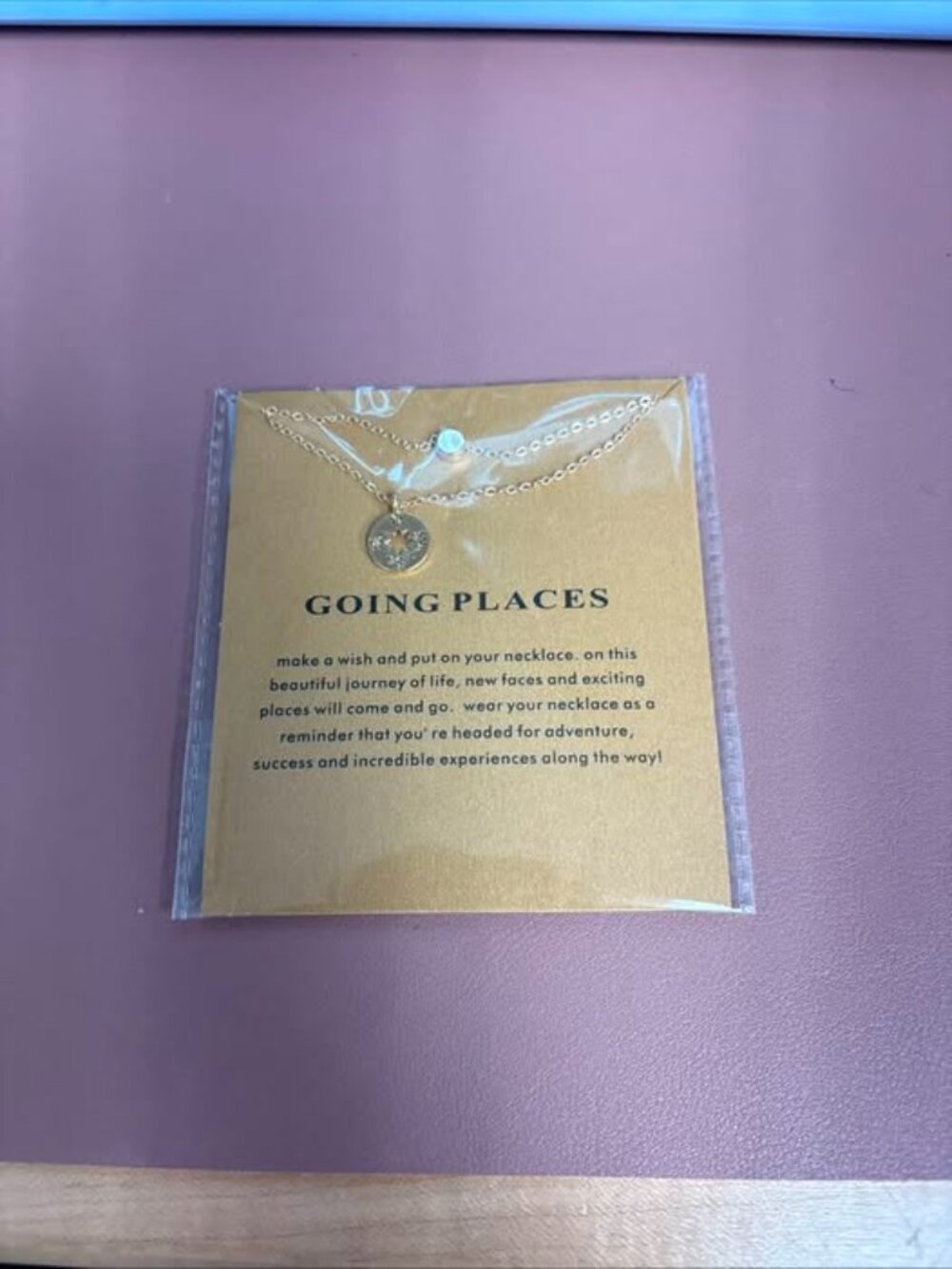 Travel Necklace Going Places North South West East Make A Wish - NEW